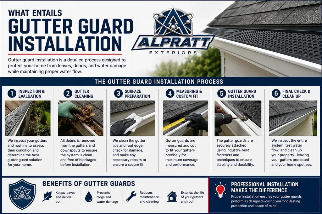 Alpratt Exteriors six-step gutter guard installation process